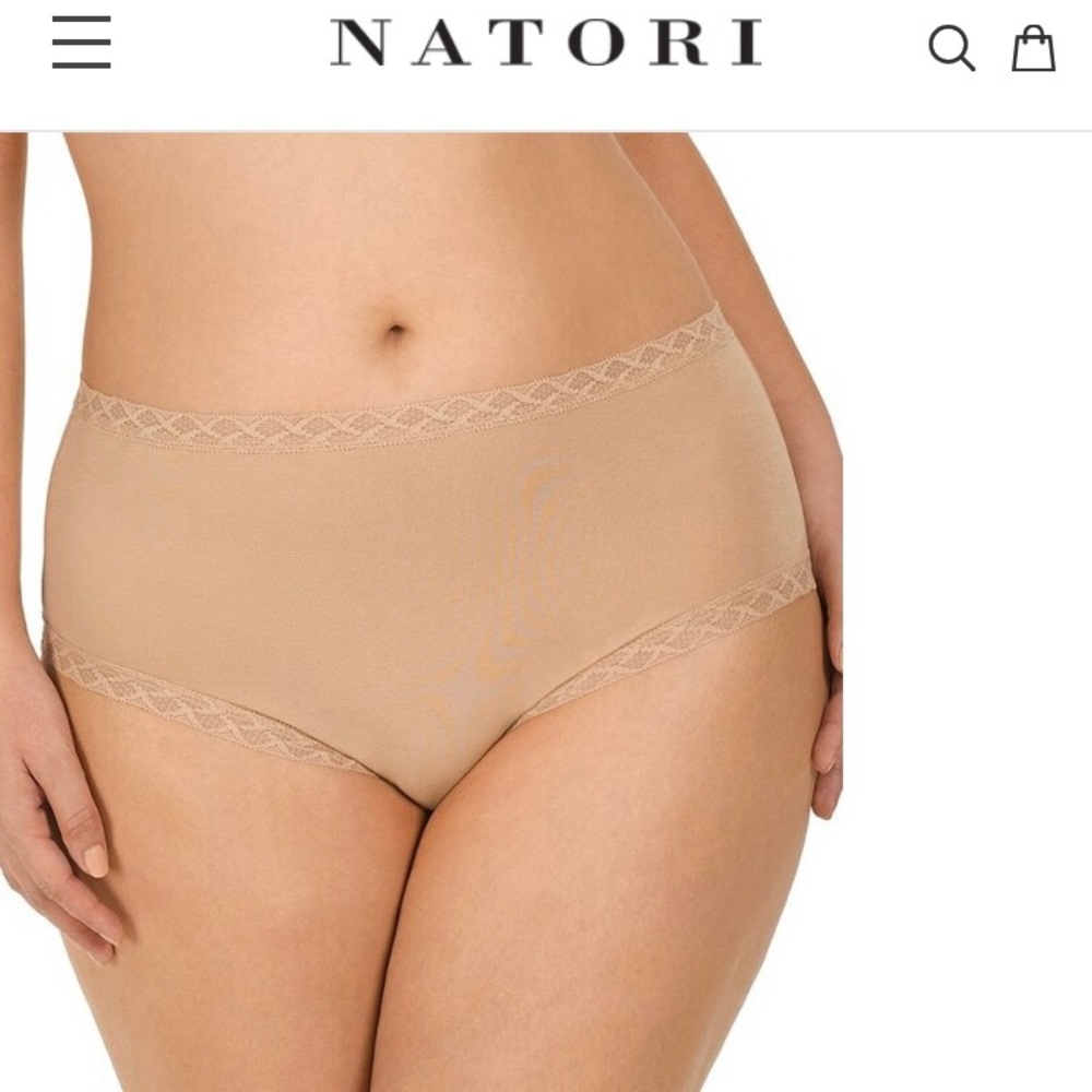 (3) NATORI Bliss  Cotton Full Briefs